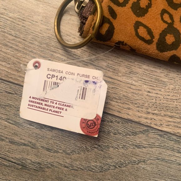 NWT VAAN & CO. SAMOSA LEATHER COIN PURSE CHEETAH & BLACK - Picture 5 of 7